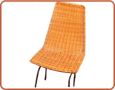 Silla hierro y mimbre Emily