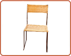 Silla hierro y mimbre Tenis